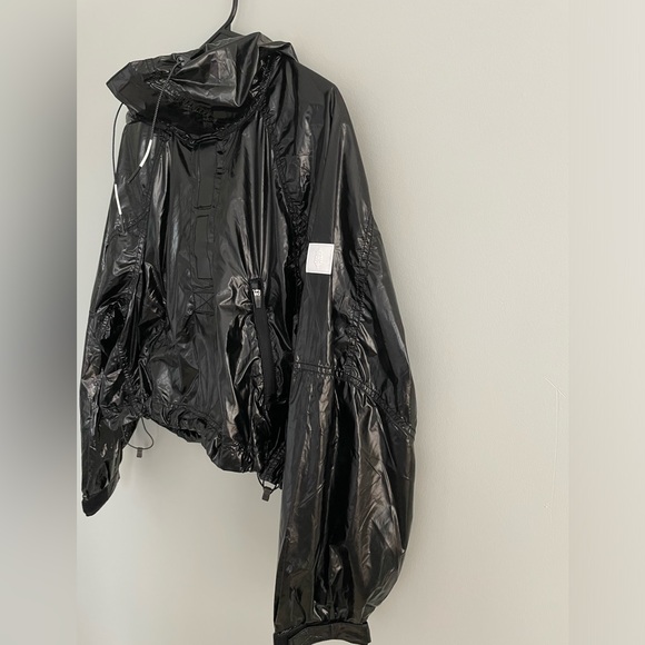 NWOT Free People Dew Drop Rain Jacket shiny black size XS - Picture 10 of 12